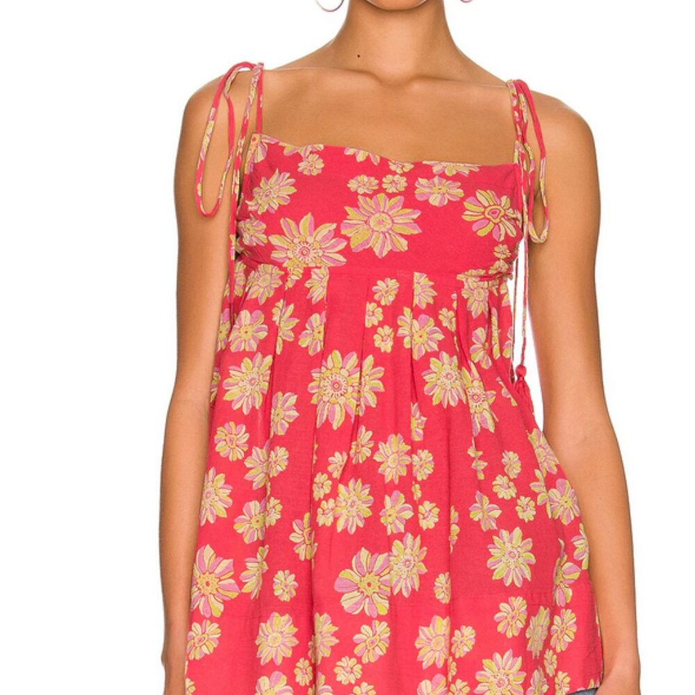 Free People Indigo Molly Tunic Hollyhock Combo nwt